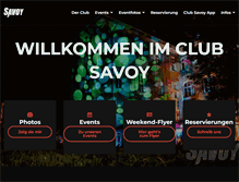 Tablet Screenshot of club-savoy.de